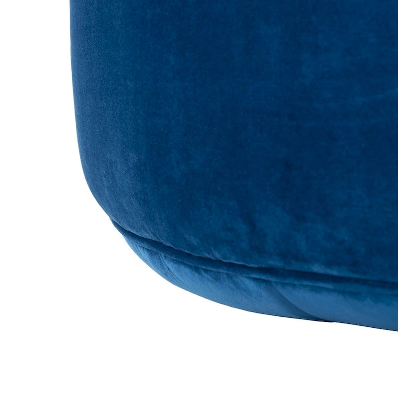 Round Velvet Pouf Ottoman �� Plush Seating Accent