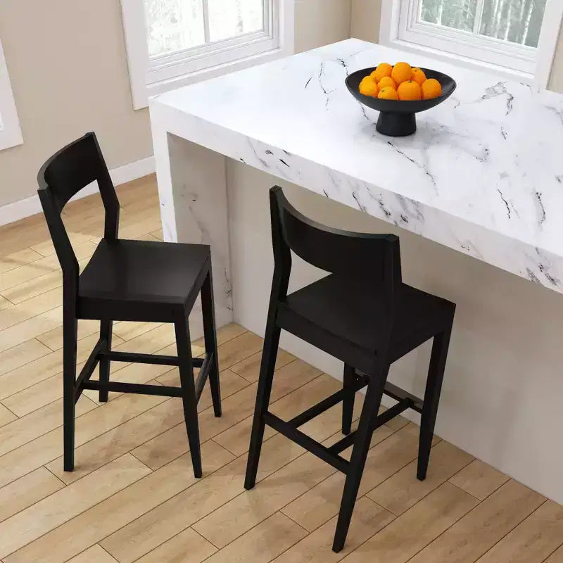 44 Solid Wood Counter Height Dining Chair for Kitchen Island and Breakfast Bar