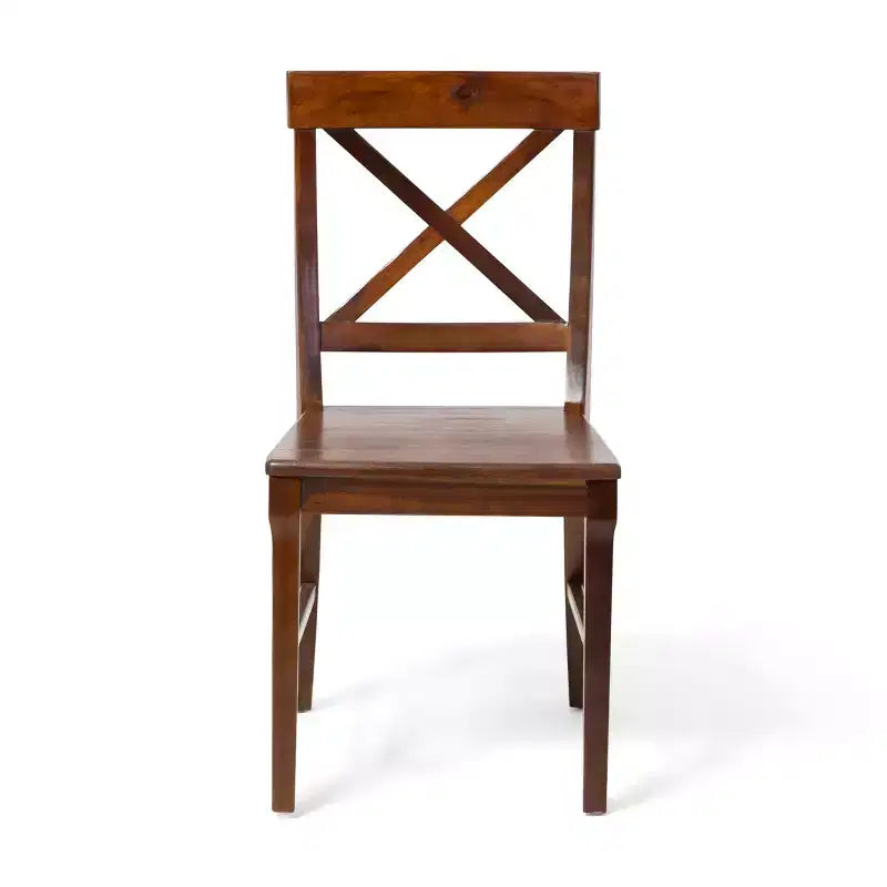 Christopher Knight Home Marseille Farmhouse Acacia Wood 7 Piece Dining Set with Rich Mahogany Chairs