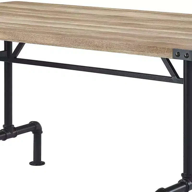 Edina 64 Dining Tables Oak and Sandy Black - Acme Furniture