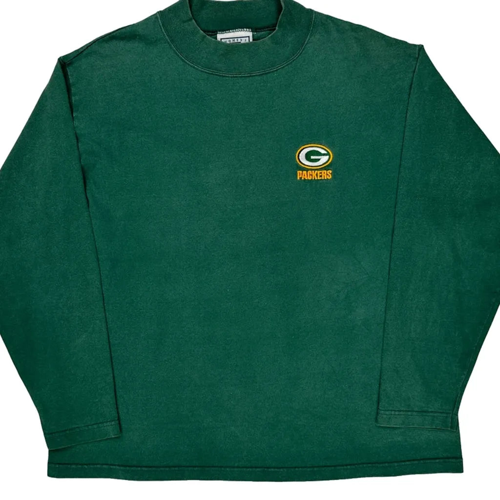 Green Bay Packers Long Sleeve T-Shirt Women's XL Green Cotton