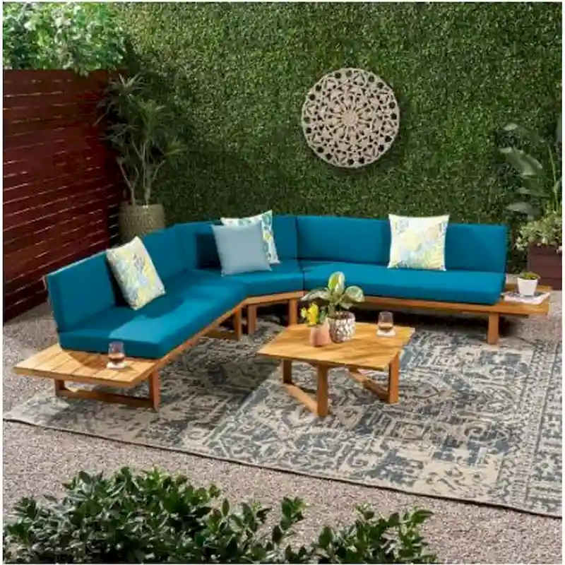 Contemporary Patio Furniture: 5-Piece Sectional Sofa Set