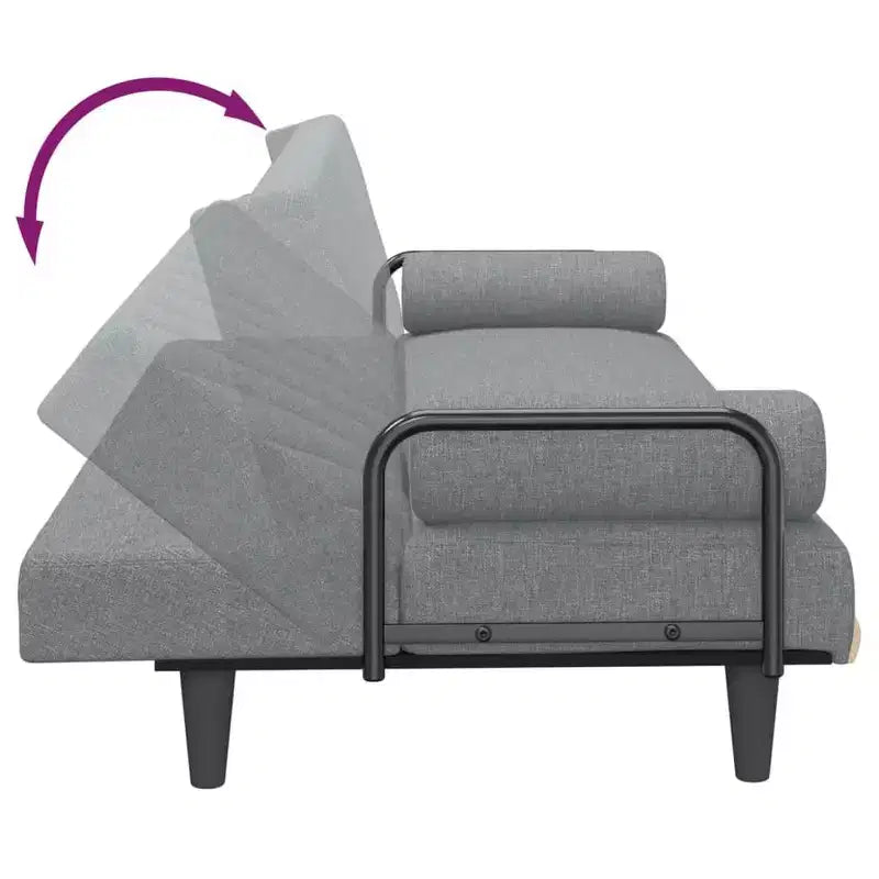 Sleeper Sofa with Armrests - Fabric Loveseat Recliner