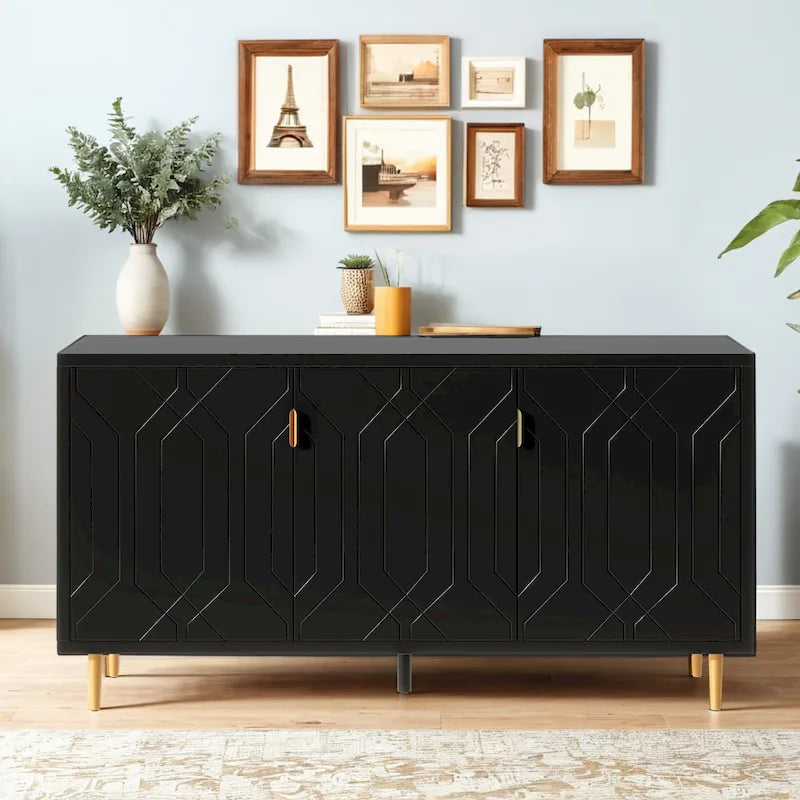 TV Stand with Adjustable Shelves & Storage Cabinet