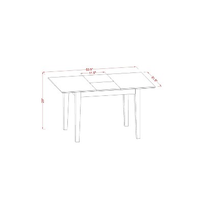 HomeStock 3-Piece Natural Brown Oak Finish Solid Wood Top Dining Table Set