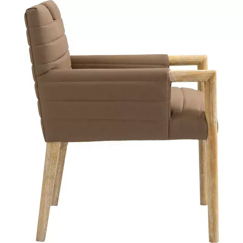 Vegan Leather Dining Arm Chair