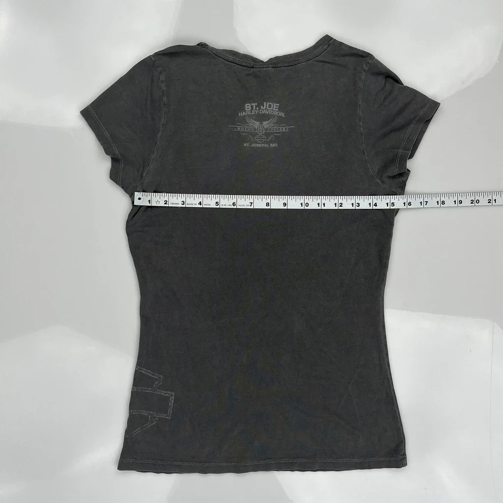 Graphic T-Shirt - XS Grey Cotton
