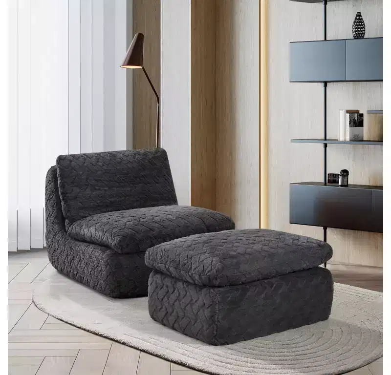 Full Compression Swivel Sofa Chair with Ottoman