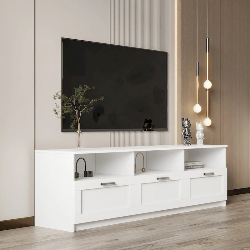 70.87 Inch TV Cabinet with 3 Storage Drawers for Living Room