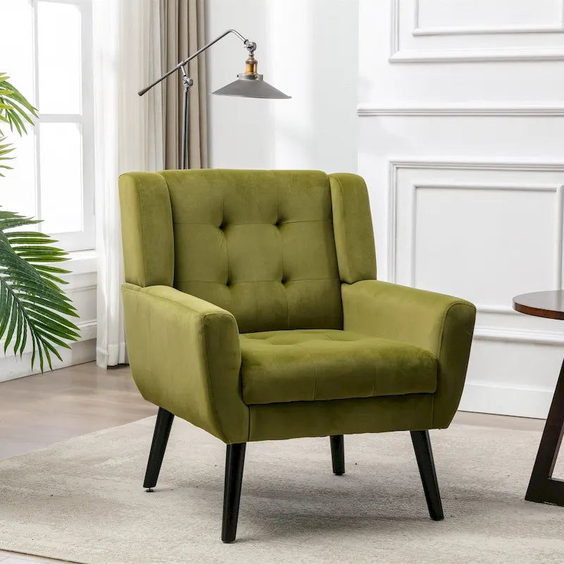 Velvet Tufted Accent Chair