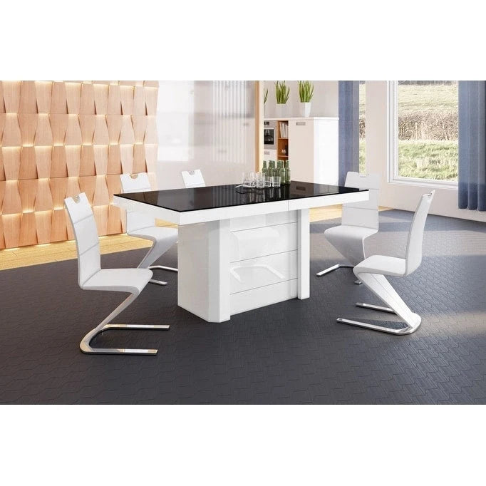 Extendable High-gloss Modern Dining Table