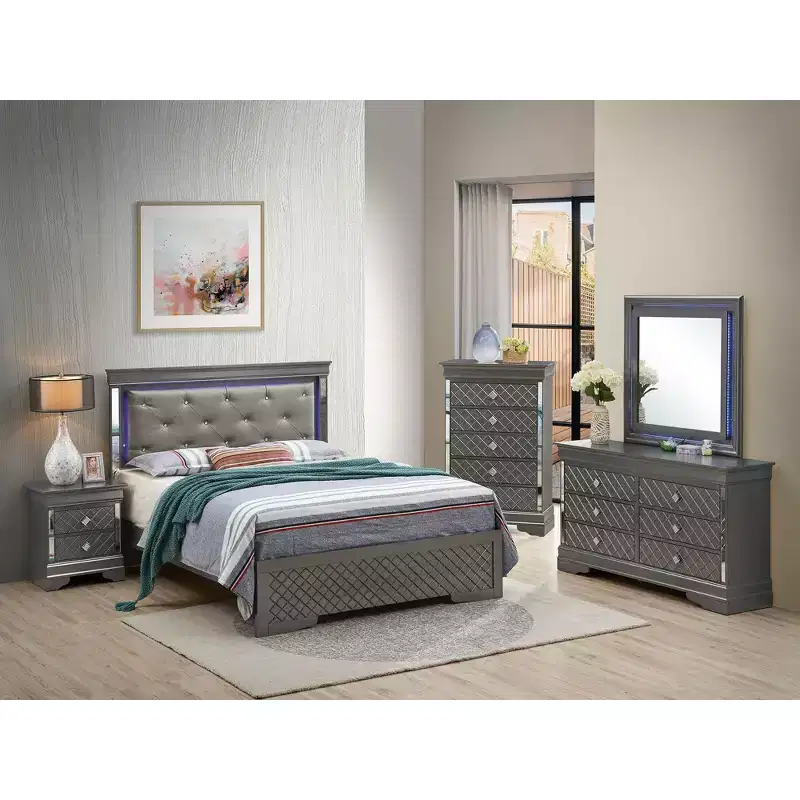 Passion Furniture Verona and Full Panel Beds
