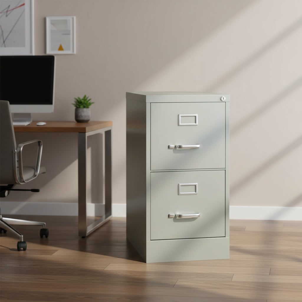 22-Deep 2-Drawer Letter Vertical File Cabinet