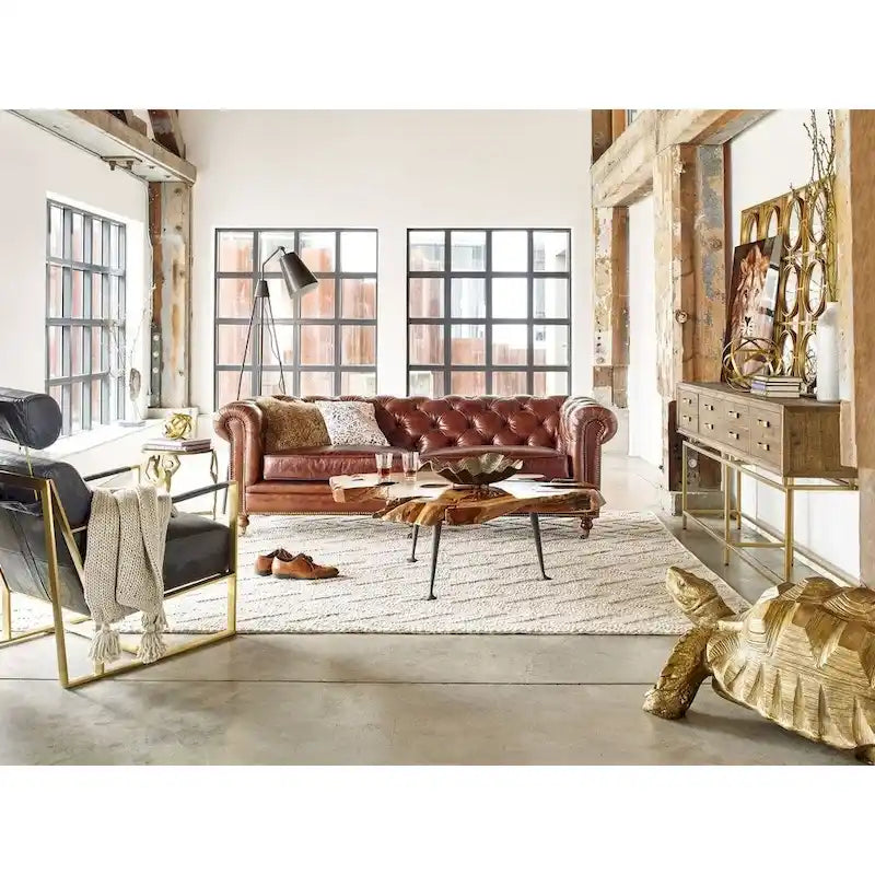 Premier Top Grain Leather Chesterfield Sofa
