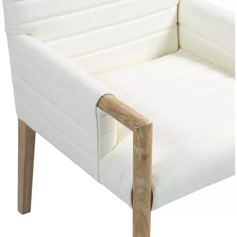 Vegan Leather Dining Arm Chair