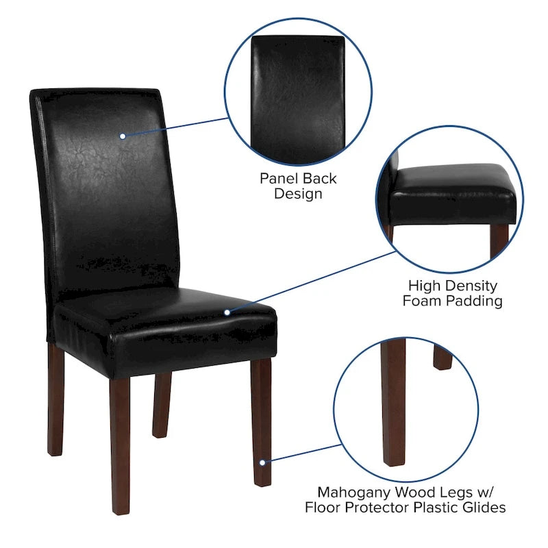 Tufted Parsons Chair with Side Panel Detail