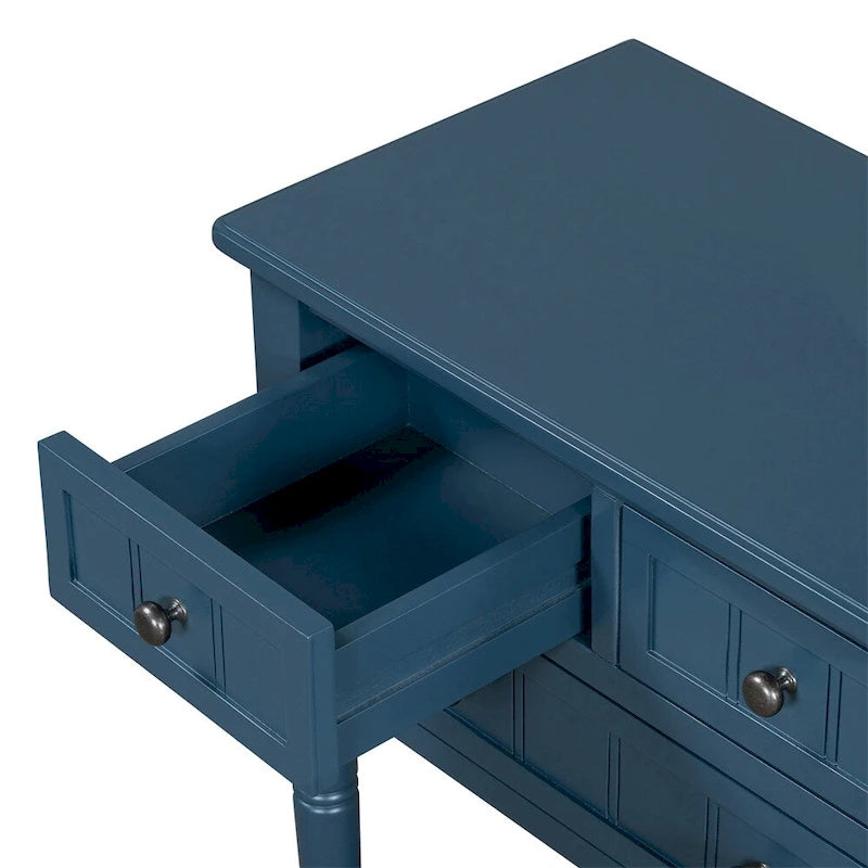 Console Table with 3 Storage Drawers and Bottom Shelf