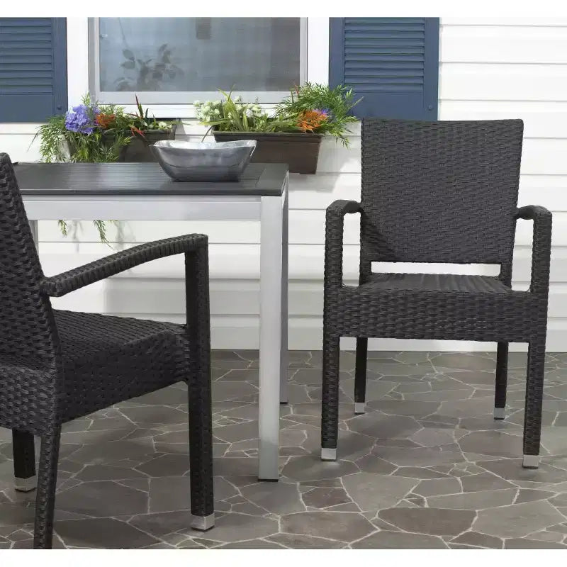 Kelda Stackable Arm Chair Indoor/Outdoor (Set of 2) - PAT4004 - Safavieh