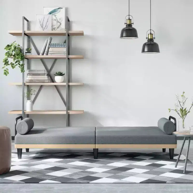 Sleeper Sofa with Armrests - Fabric Loveseat Recliner