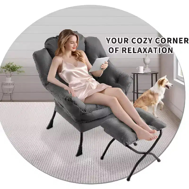 Modern Lounge Chair - Slim Profile Armchair for Small Spaces
