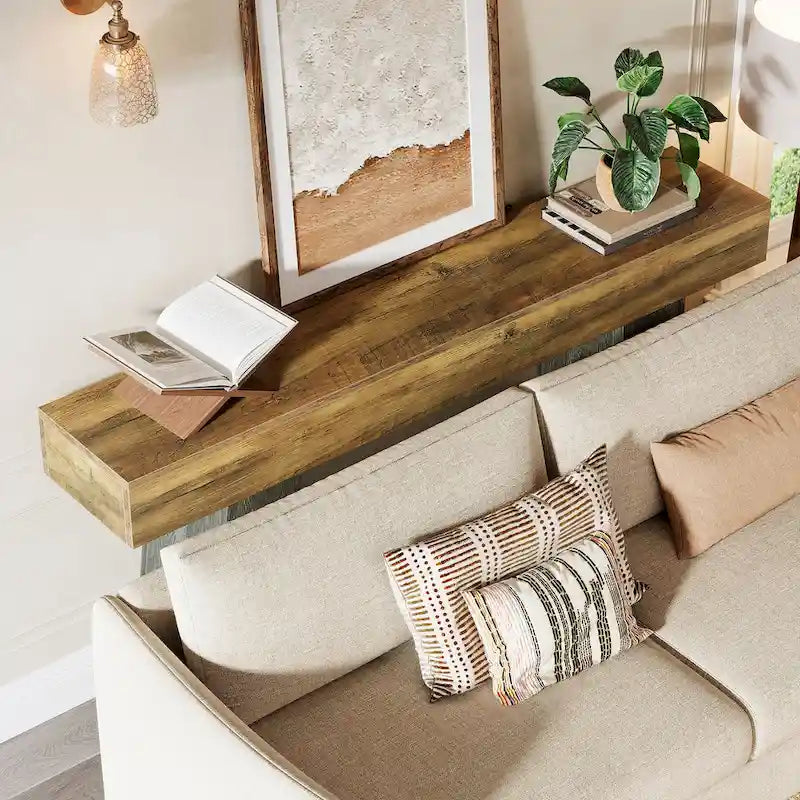 63-Inch Wooden Console Table for Entryway & Hallway