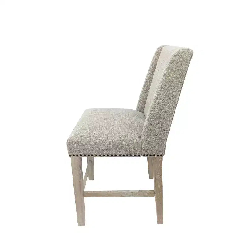 Carolina Living Set of 2 24" Laurant Counter Height Barstools with Nailhead Trim, Espresso Legs