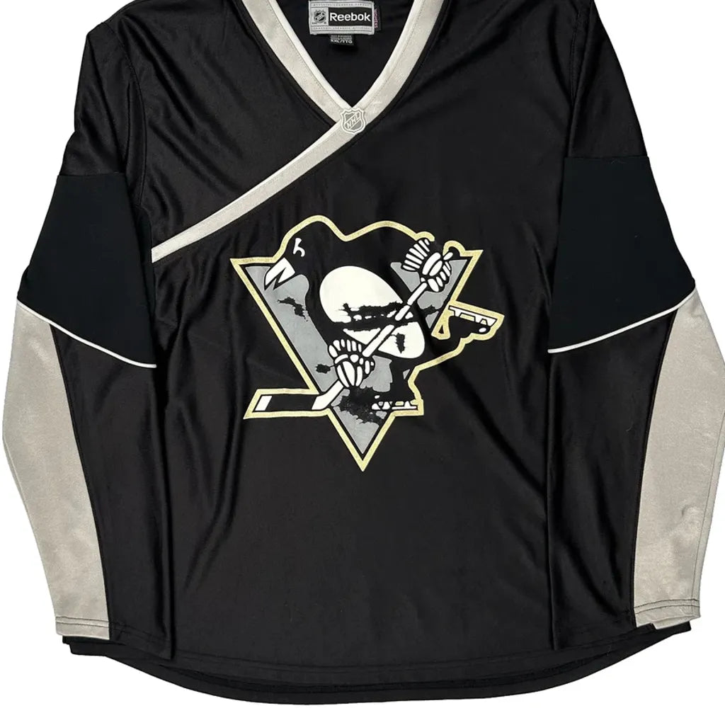 Penguins Jersey - Women's Black Long Sleeve XX-Large