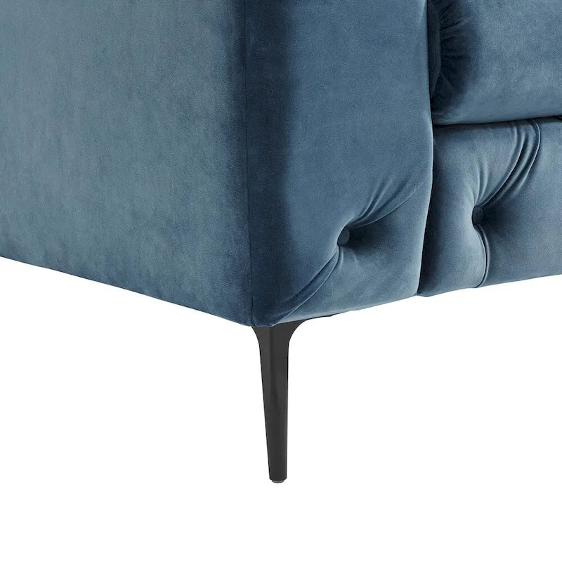 Tufted Velvet Chesterfield Loveseat Sofa