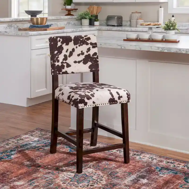 Holcombe Cow Print Counter Stool
