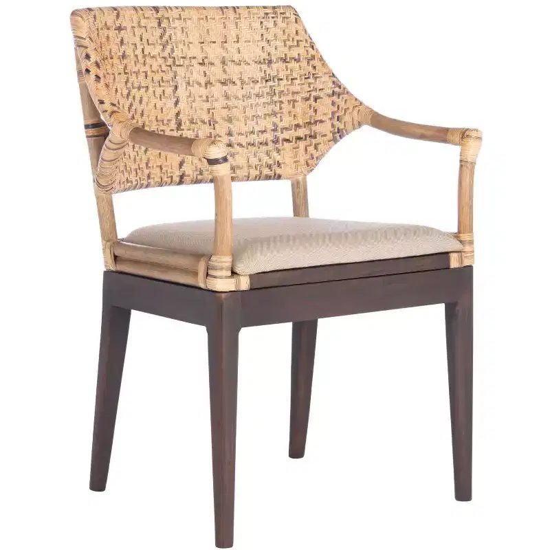 Carlo Arm Chair - SEA4002A - Brown&Honey/Beige - Safavieh