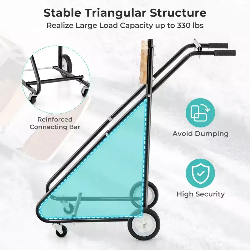 Heavy-Duty Outboard Boat Motor Stand Cart – 330 lb Capacity, 4 Wheels, Iron & Plywood