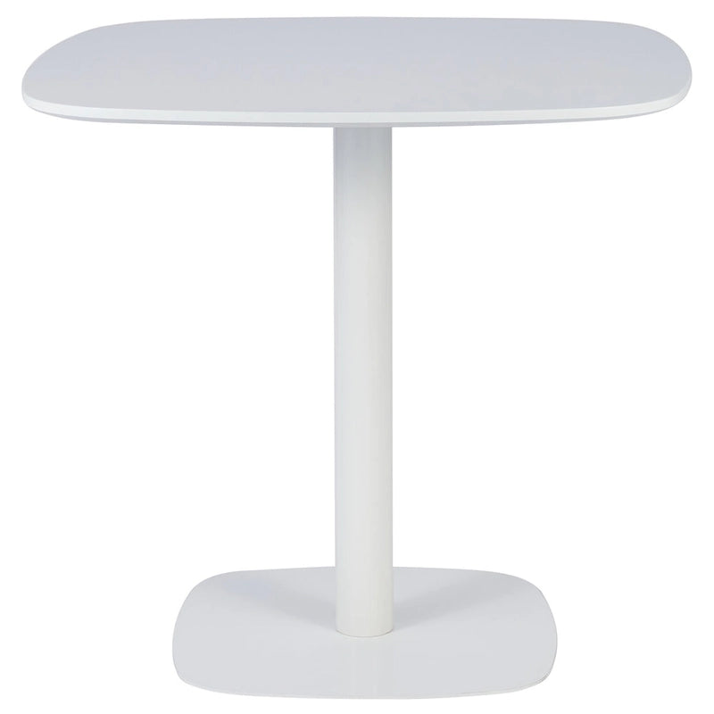 32 in. Square Tulip Dining Table, Matte White