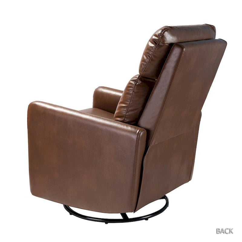 Manual Swivel Recliner with Metal Base