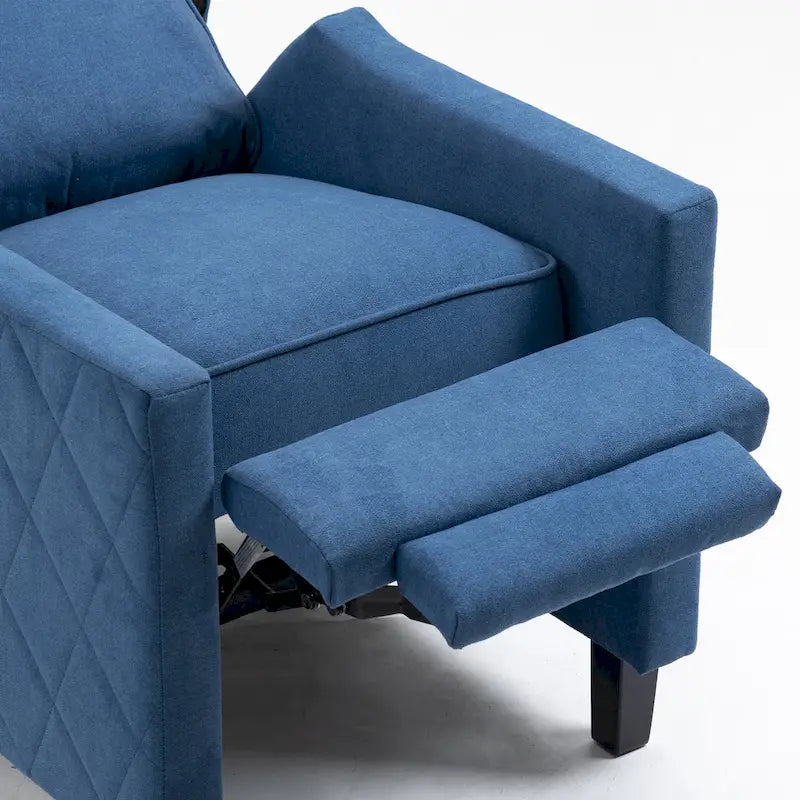 Push Back Recliner Chair with Linen Wing Back