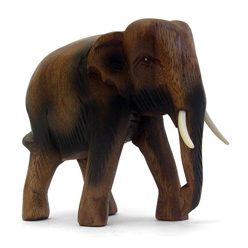 Carved Raintree Elephant, Medium