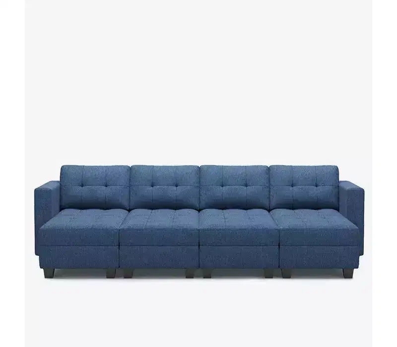 Belffin Modular Weave Sleeper Sofa with Storage Seat (8 Seats + 6 Sides)
