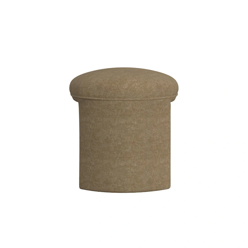 Modern Upholstered Ottoman with Boucle and Velvet Fabric Options