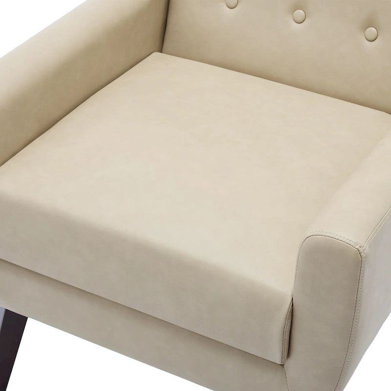 PU Leather Accent Chair Living Room Upholstered Armchair