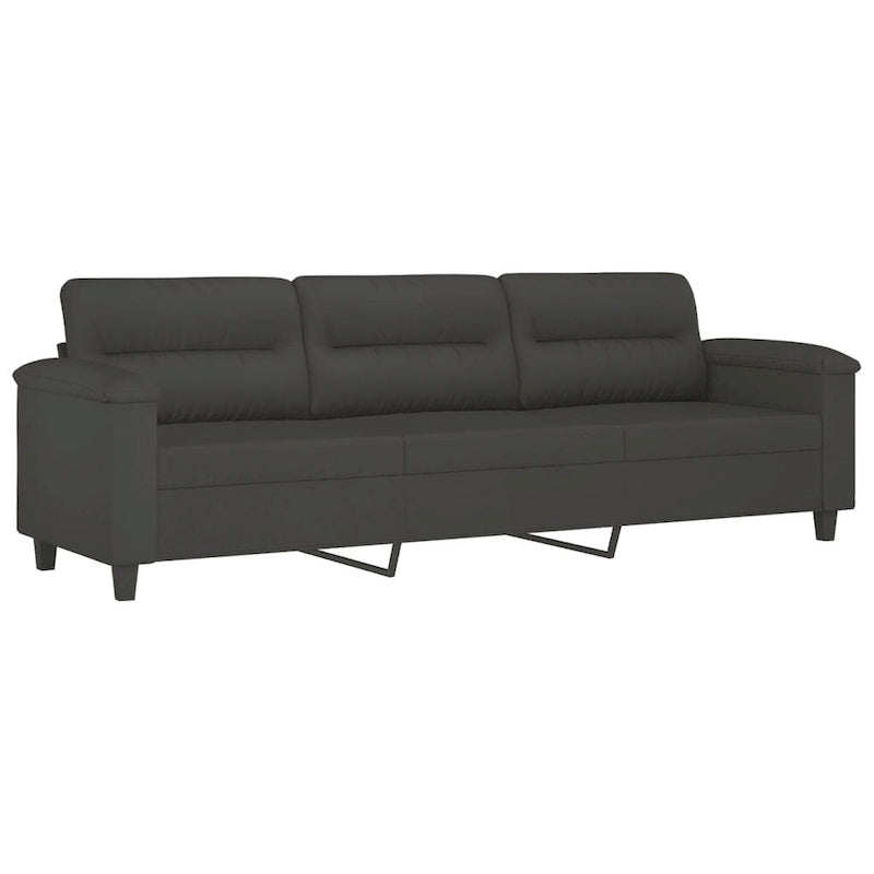 Modern Accent Upholstered Chair with Footstool Microfiber Fabric