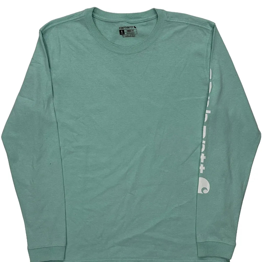 Long Sleeve T-Shirt - Women's Medium Green Cotton