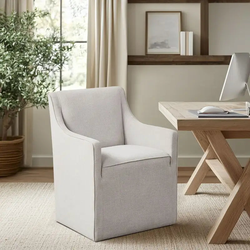 Dining Arm Chair with Casters