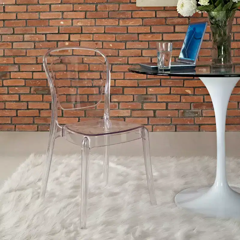 Entreat Dining Side Chair Clear - Modway: Polycarbonate, Spot/Wipe Clean, No Assembly, 330lb Capacity