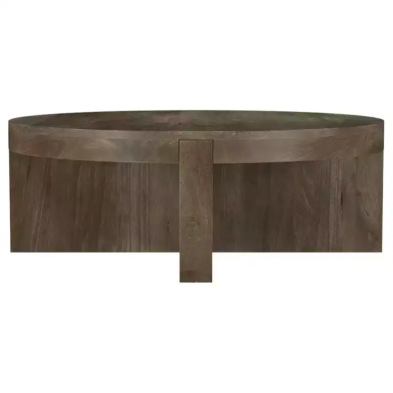 Coaster,Kinkaid Round Solid Mango Wood Coffee Table