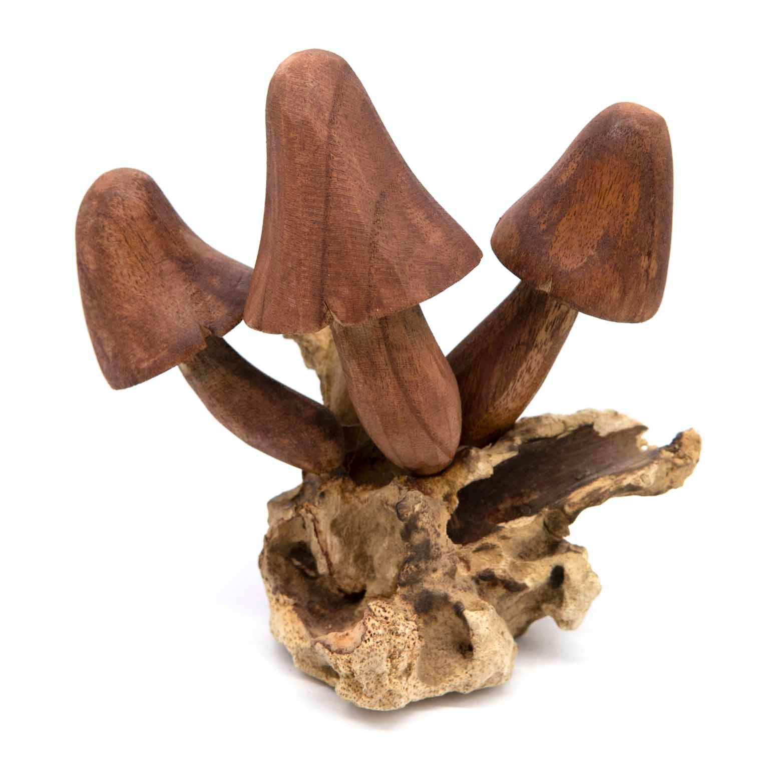 Carved Mushroom Wall Piece, Large