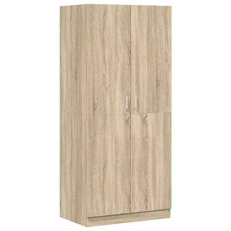 Compact Wardrobe with Hanging Rod, Sonoma Oak Engineered Wood, 70.9