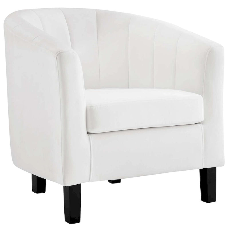 Channel Tufted Velvet Armchair