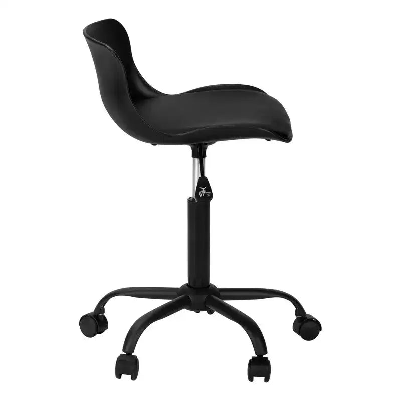 Modern Height-Adjustable Office Chair with Metal Base and Wheels, 360�� Swivel
