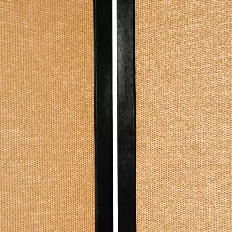 6 ft. Tall Jute Shoji Screen Black (4 Panels) - Oriental Furniture: Folding Privacy Partition