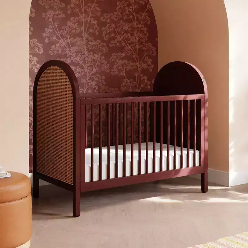 Boho Cane 3-in-1 Convertible Crib with Toddler Bed Conversion Kit