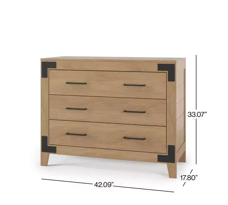 Child Craft Lucas Crib and Dresser Nursery Set, 2-Piece, Includes 4-in-1 Convertible Crib and 3-Drawer Dresser
